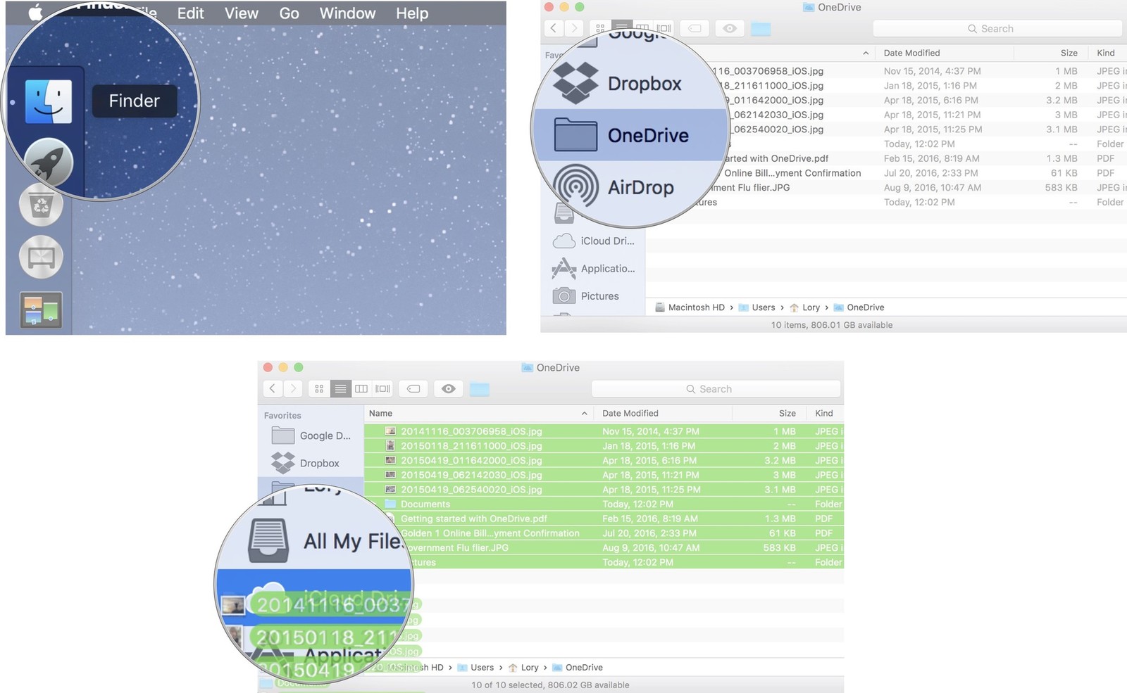 Spostare File da Dropbox, OneDrive e Google Drive su iCloud con Mac