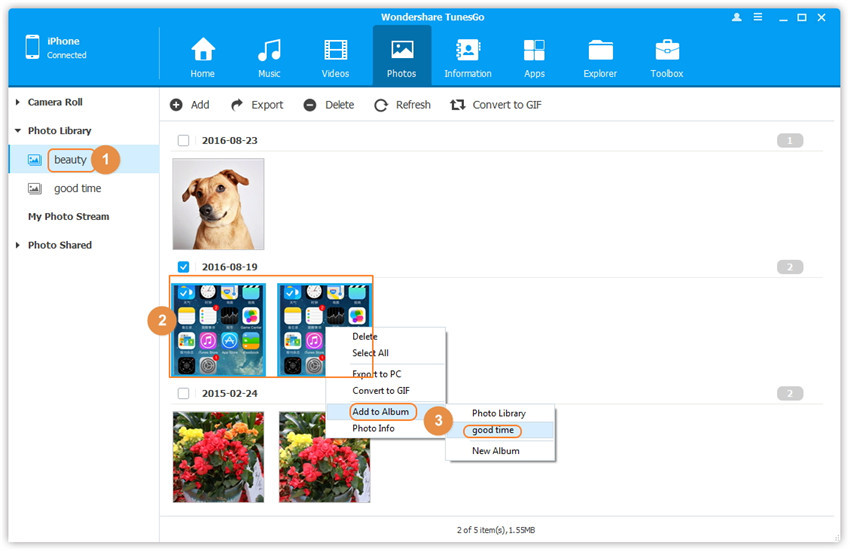 Creare Nuovo Album Foto su Android