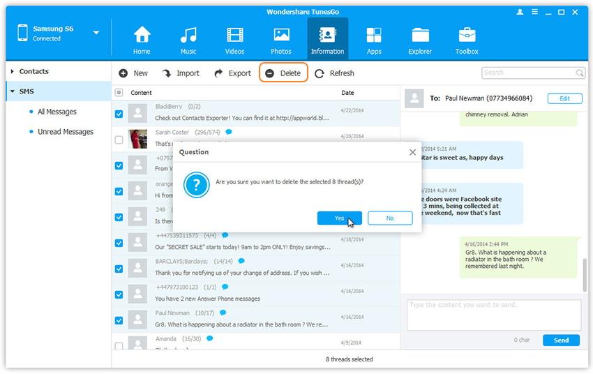 Come Cancellare Messaggi SMS da PC
