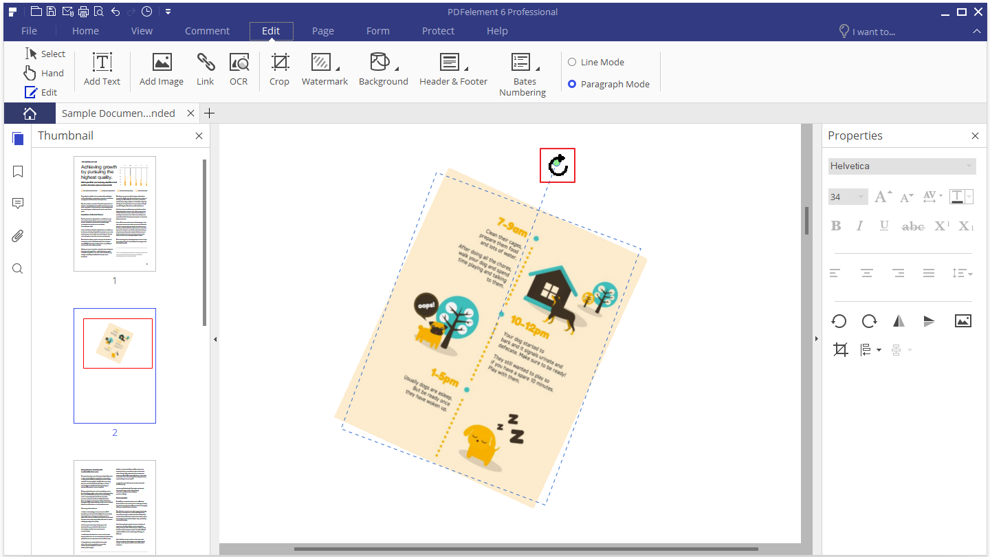 Come Ruotare PDF di pochi gradi