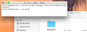 Nascondere file e cartelle su Mac