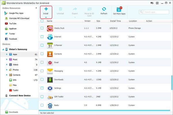installare apps