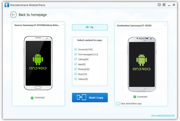 Trasferire dati dal Galaxy Note a Galaxy Note