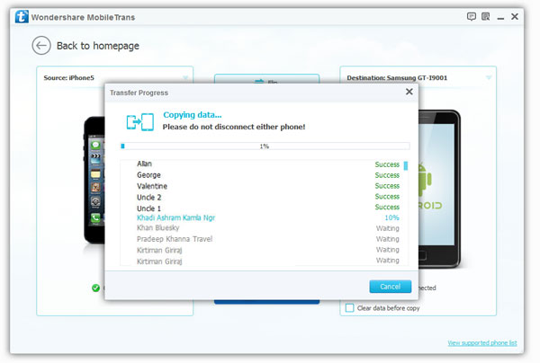 contatti da iphone su sony xperia