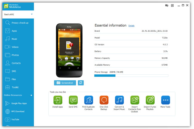 Come Fare Backup del HTC One su PC e Mac