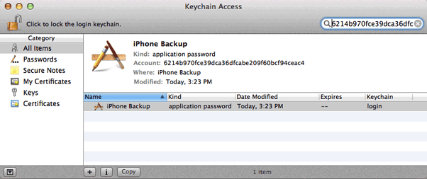 recupero password backup su mac