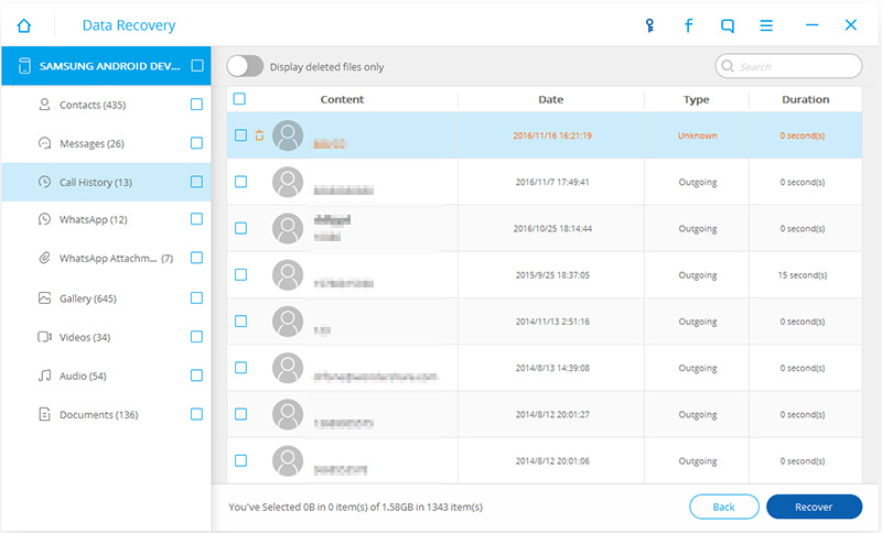 recover contacts from android