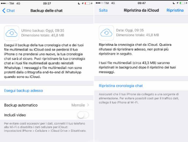 Come Usare Whatsapp Recovery per recuperare chat Whatsapp da iCloud