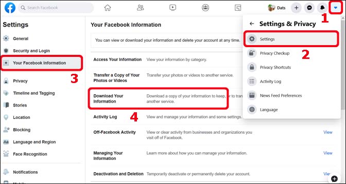 Esportare / Scaricare Messaggi Facebook sul PC / Mac