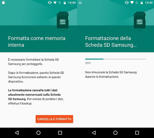 Usare Scheda SD come Memoria Interna su Android
