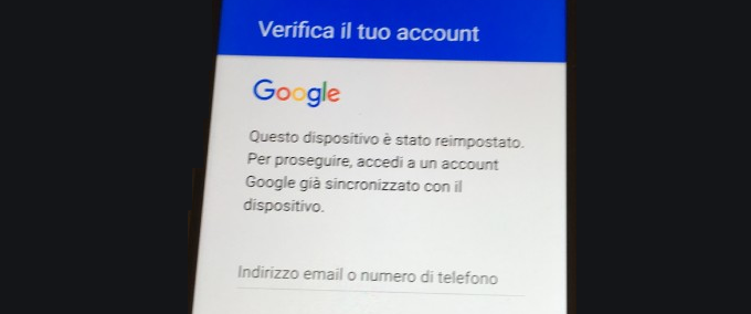 [Android] Blocco su Messaggio “Questo dispositivo è stato reimpostato”