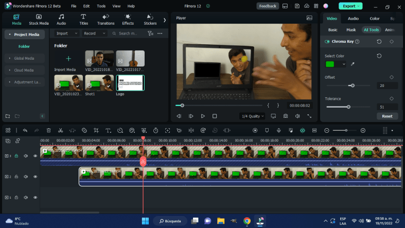 filmora chroma key