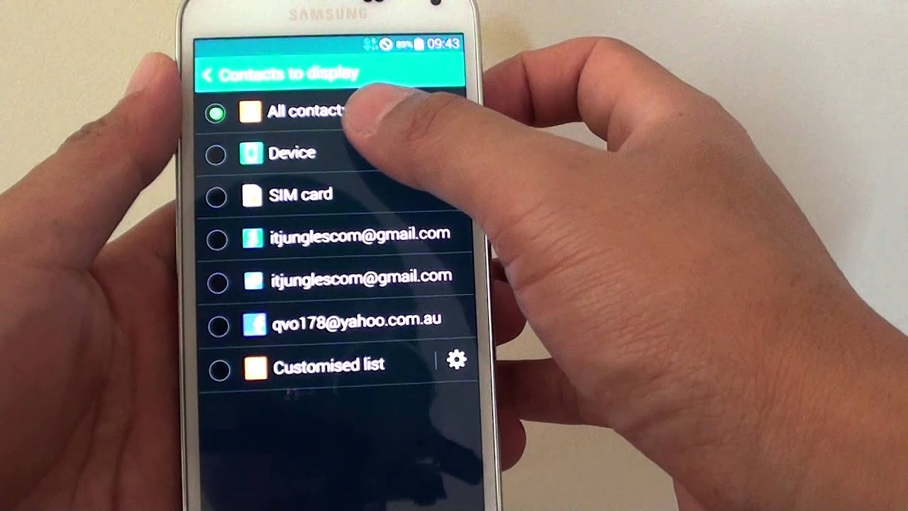 Gestire Contatti su Samsung Galaxy S