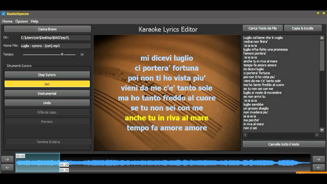 Inserire Testo in un File MP3 (come tag o testo scorrevole)