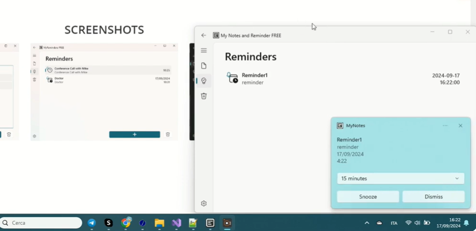 Software per prendere appunti e per promemoria con allarme