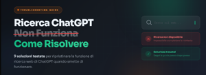 Ricerca ChatGPT non funziona. Come risolvere?