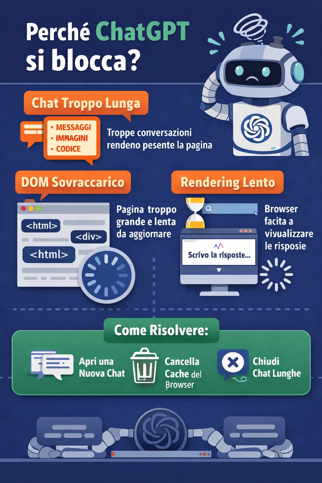 ChatGPT si blocca o è lento per chat lunghe? Ecco come risolvere