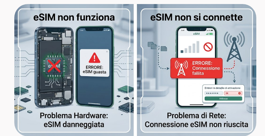 eSIM non funziona o non si connette: come risolvere?